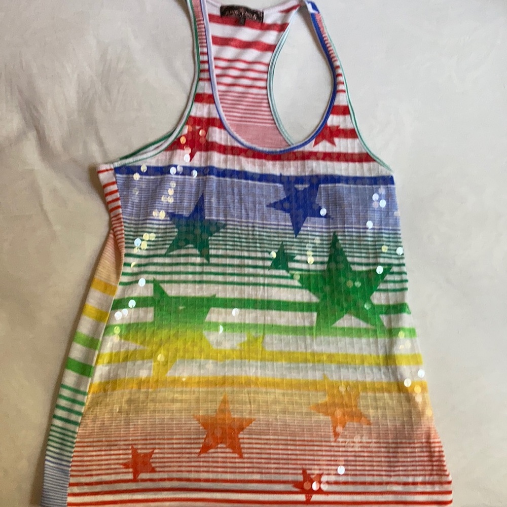 Almost Famous Juniors sequin tank top
